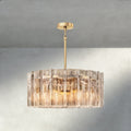 Lattice Smoke Glass Round Chandelier 37", 48"-Chandelier-Briglighting