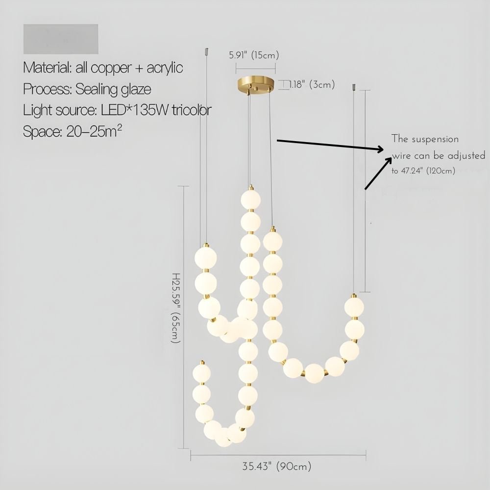 Lexi Modern Acrylic Orb Chandelier - Warm white 3000KBriglighting