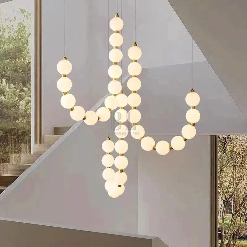Lexi Modern Acrylic Orb Chandelier - Cool white 6000KBriglighting