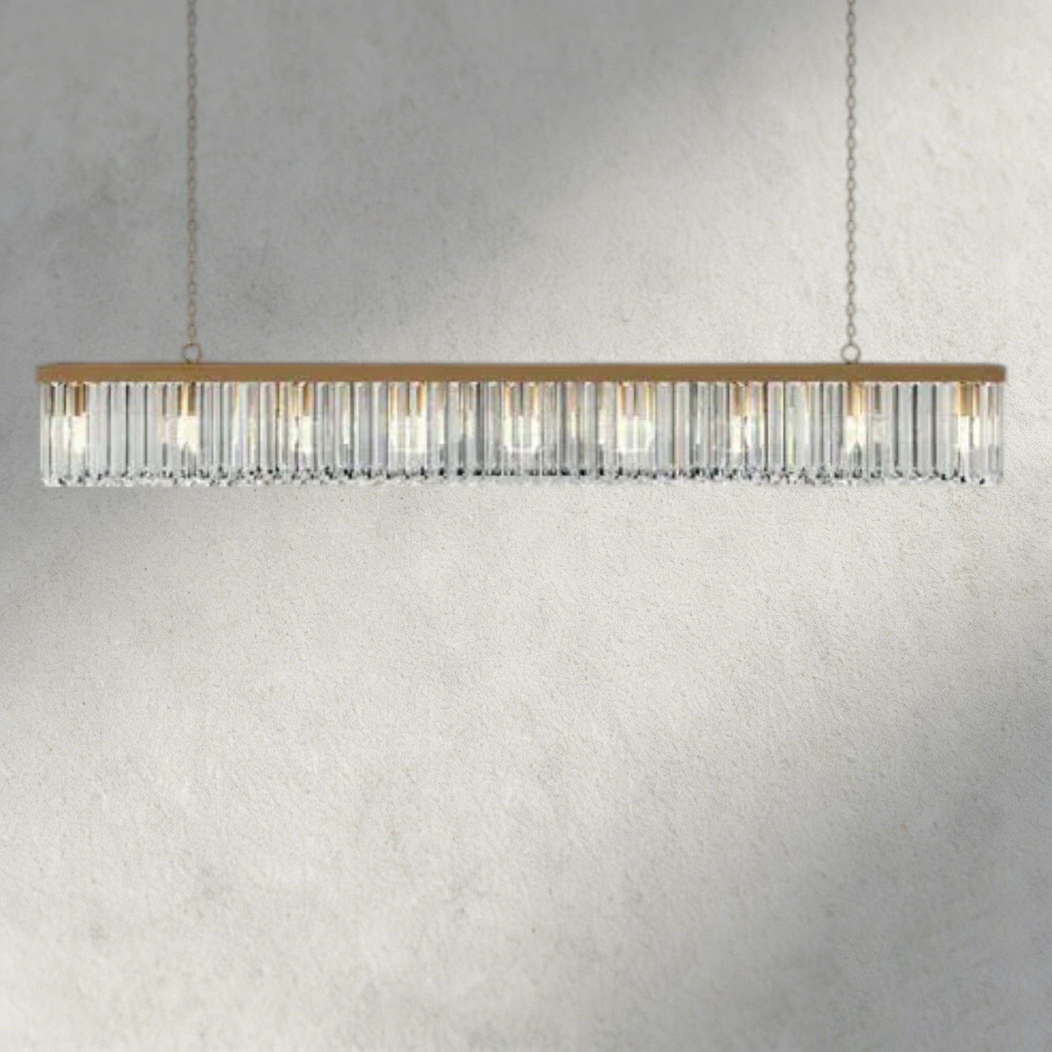 72" / Brass Leyland Rectangular Chandelier 60", 71.5"