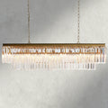 Brass Leyland Tiered Rectangular Chandelier