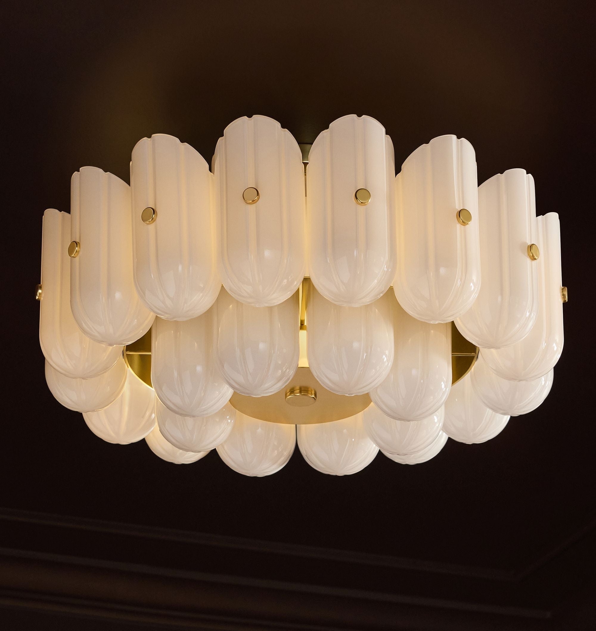 Lorna LED Double Tier Flush Mount 25"-Chandelier-Briglighting