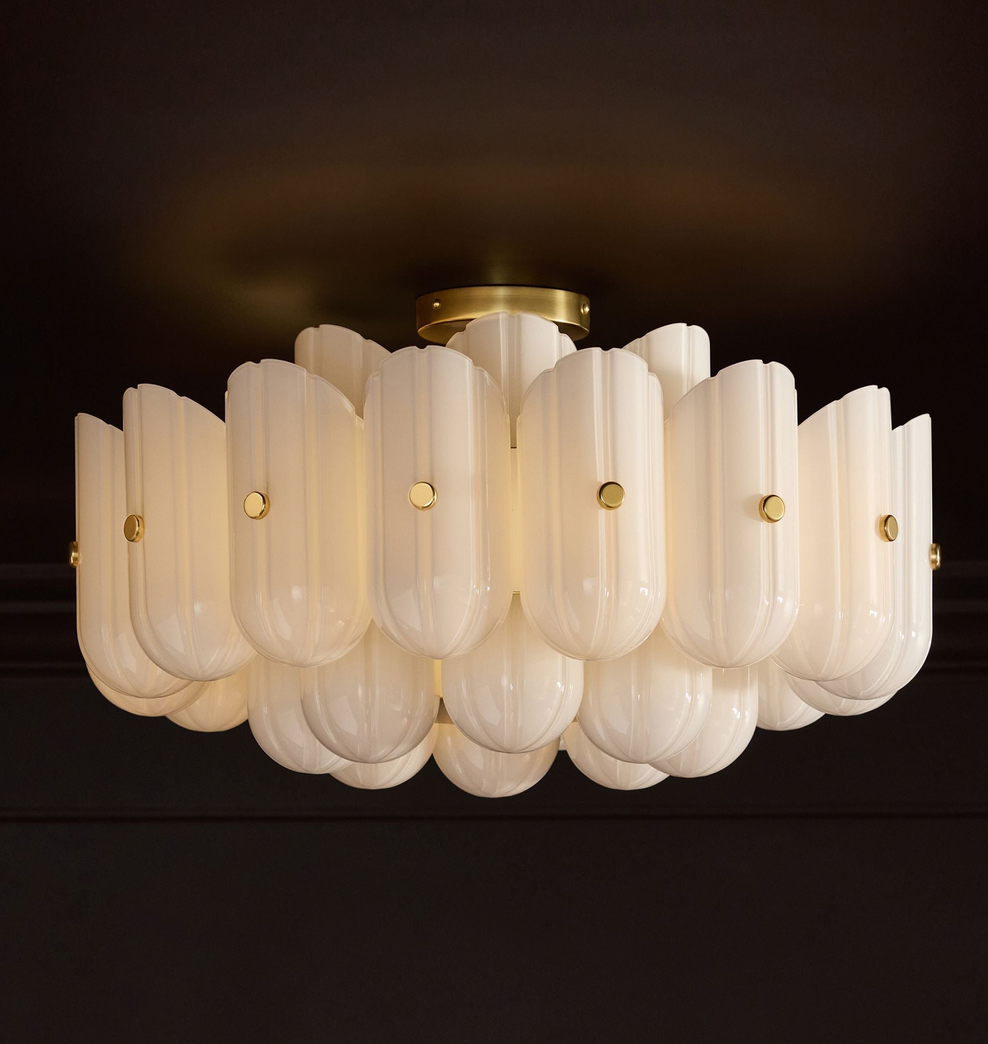 Lorna LED Double Tier Flush Mount 25"-Chandelier-Briglighting