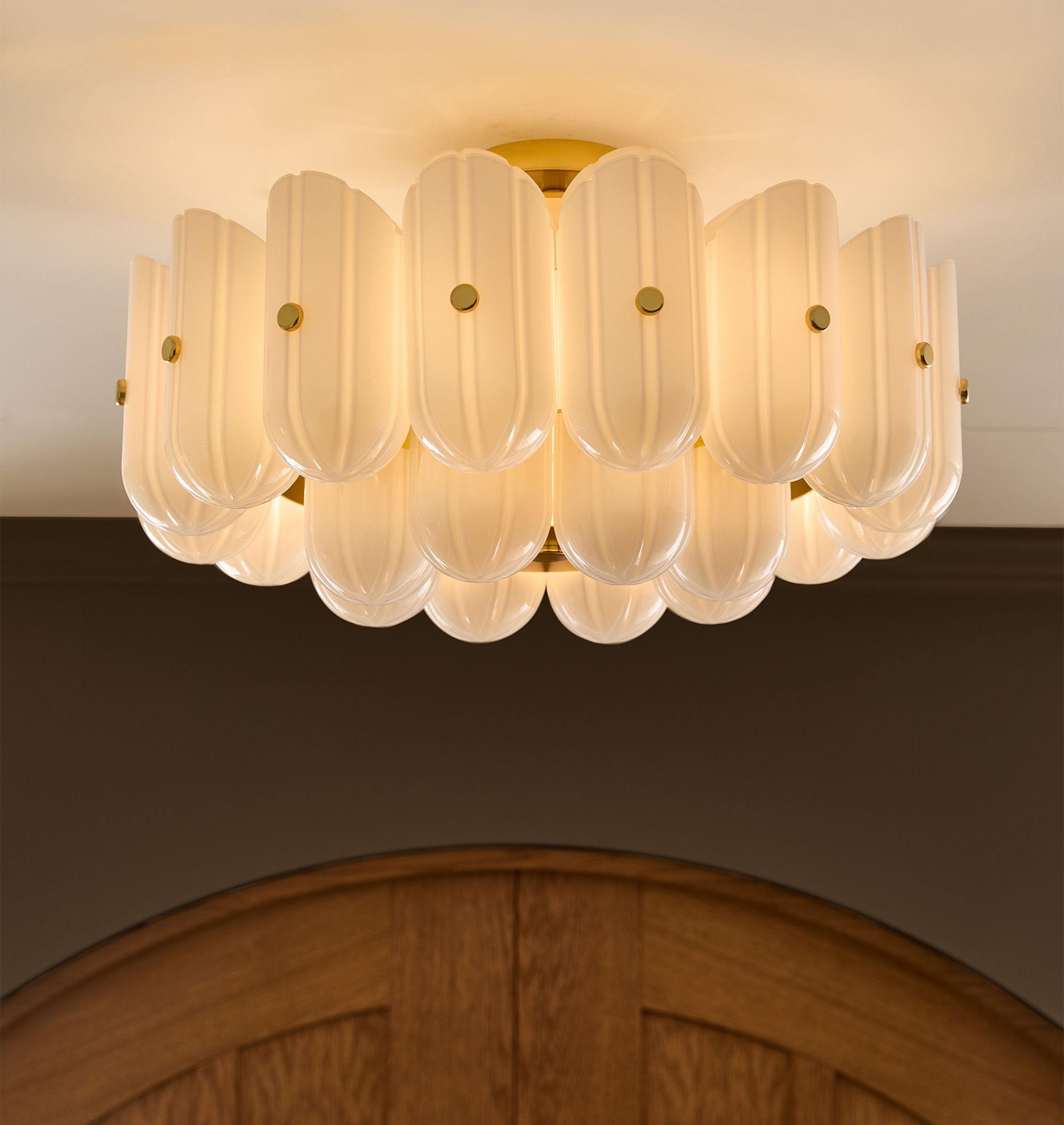 Lorna LED Double Tier Flush Mount 25"-Chandelier-Briglighting