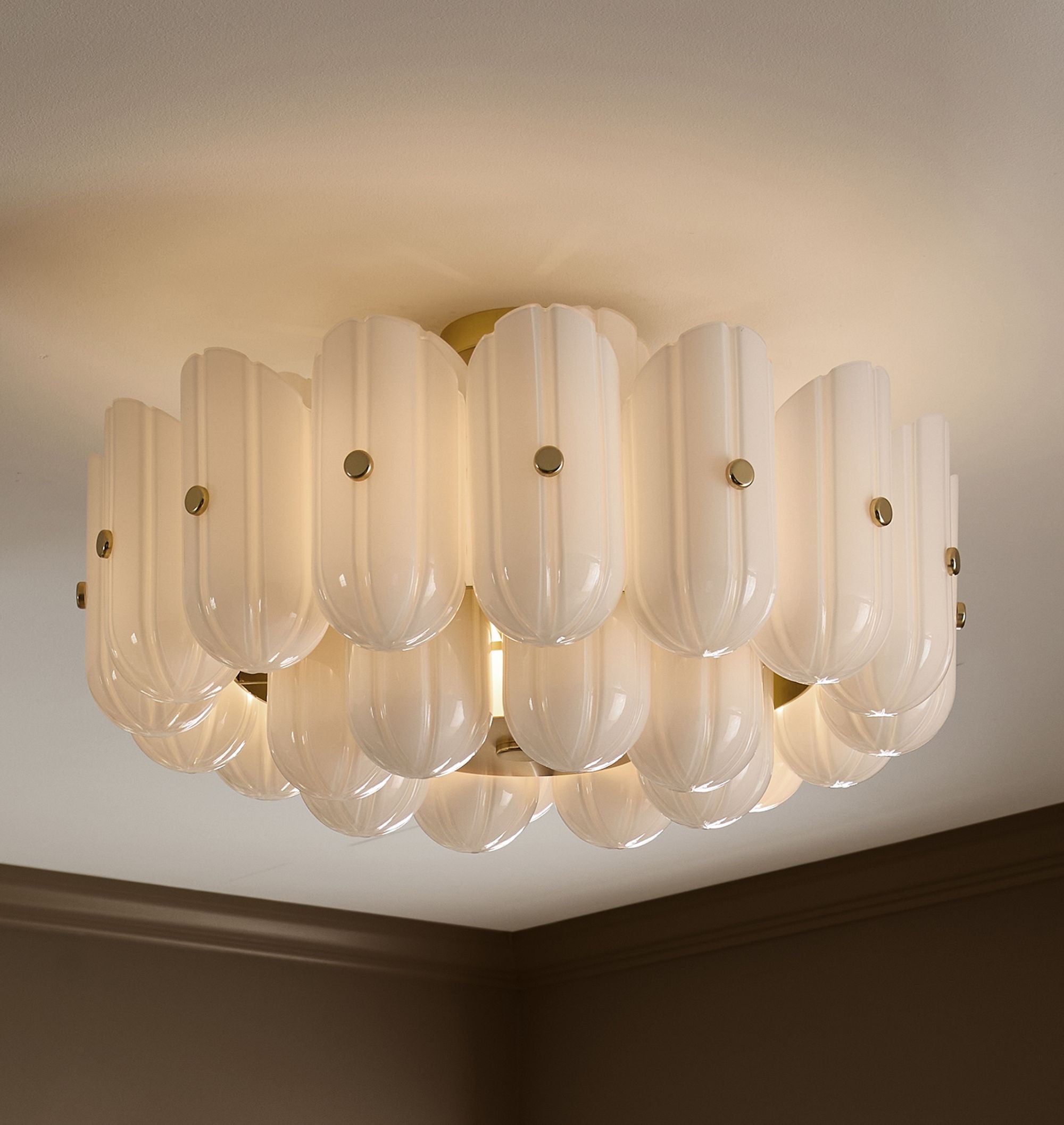 Lorna LED Double Tier Flush Mount 25"-Chandelier-Briglighting