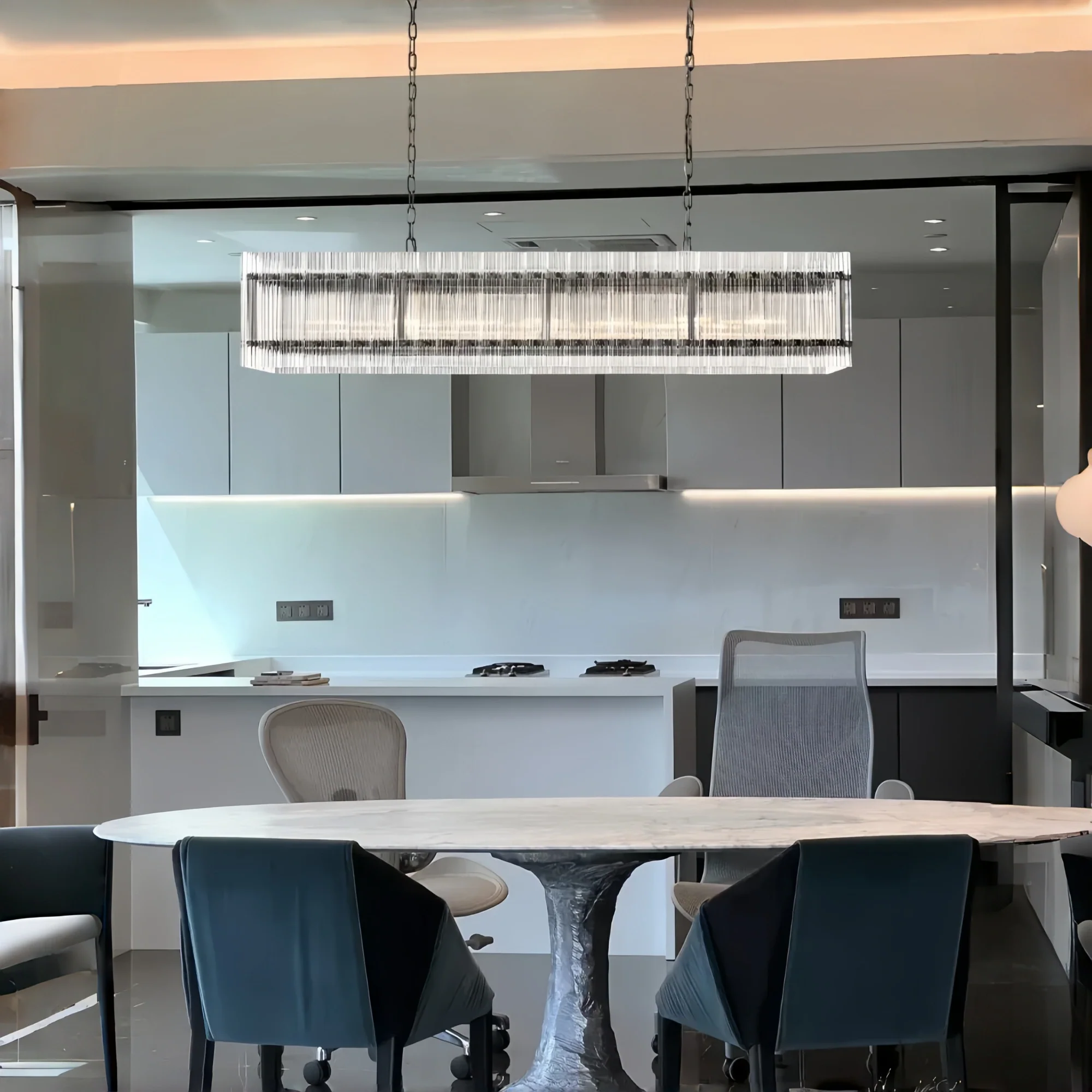 San Marco Rectangular Chandelier 54", 72"