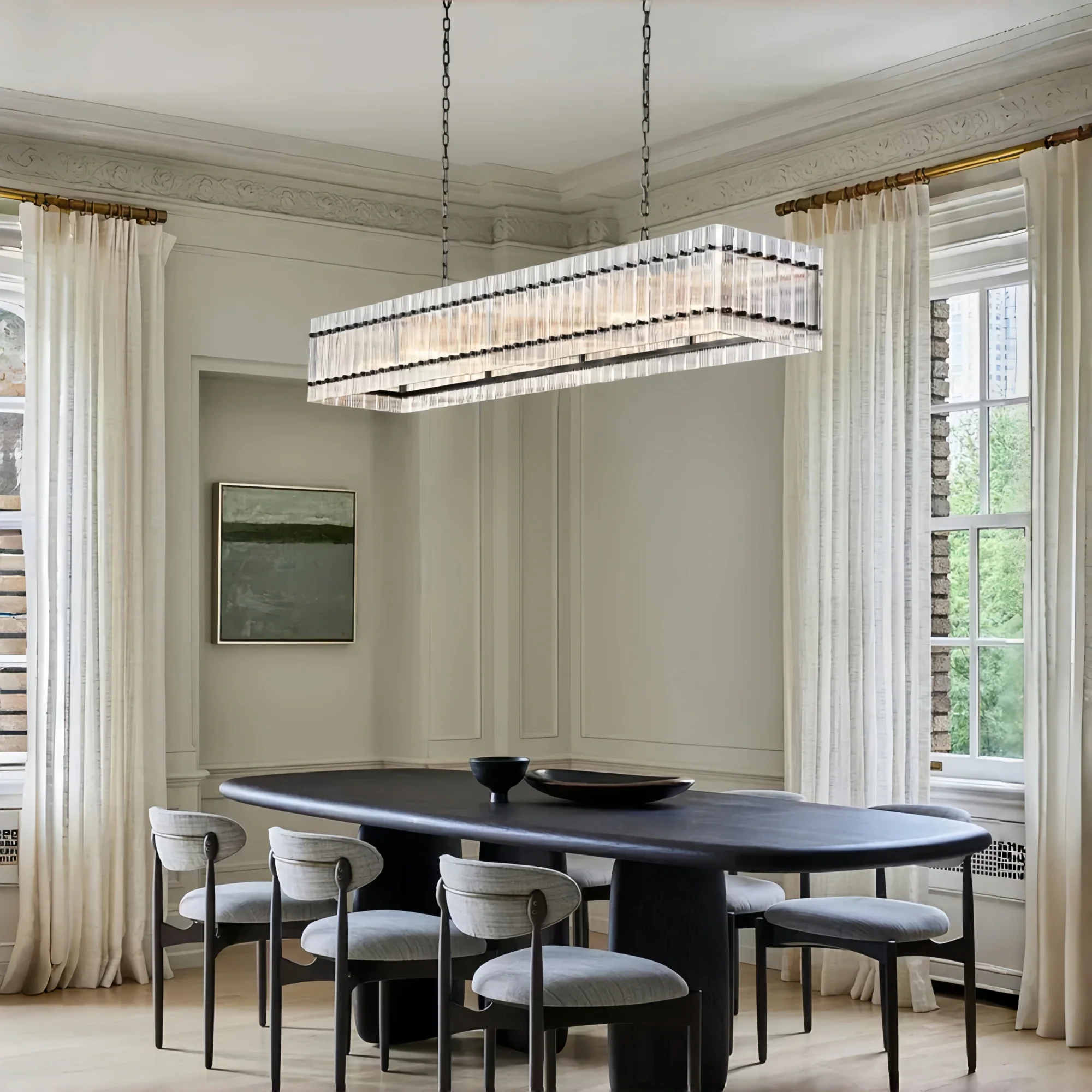San Marco Rectangular Chandelier 54", 72"