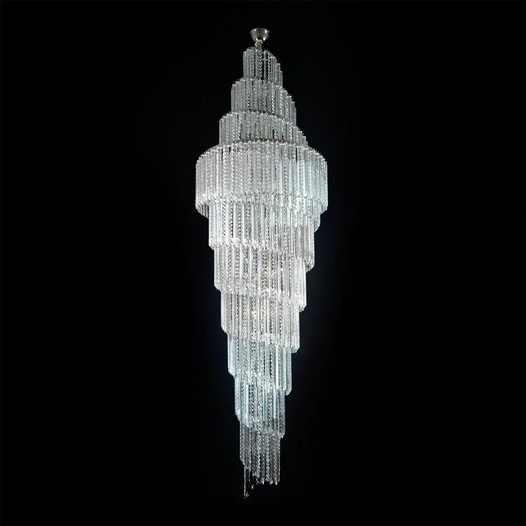 Luxury Spiral Crystal Chandelier for High-ceiling/Foyer/Staircase-Chandeliers-Briglighting