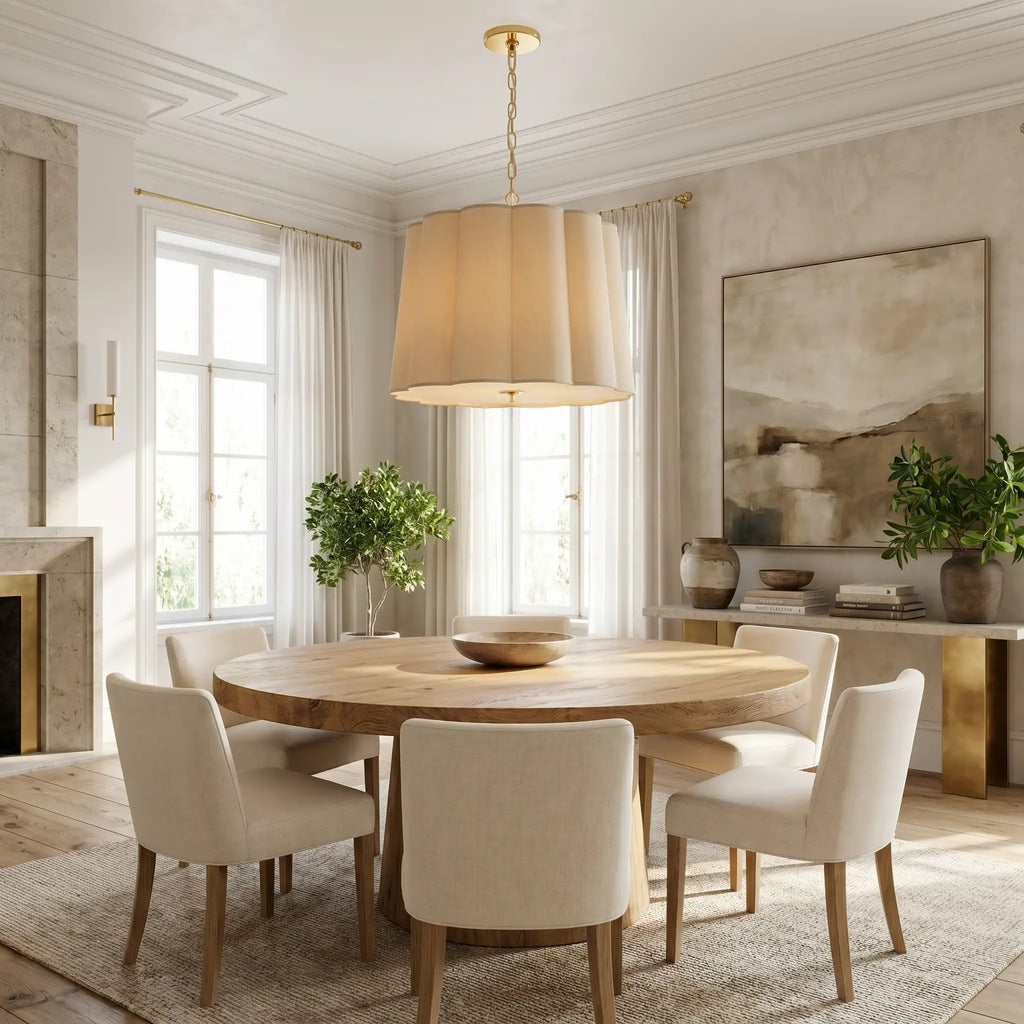 Fabric Drum Pendant Light
