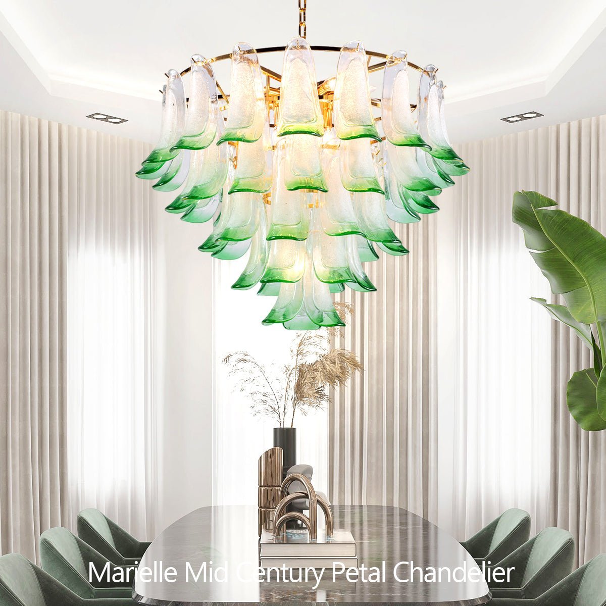 Marielle Mid Century Petal Chandelier - Briglighting
