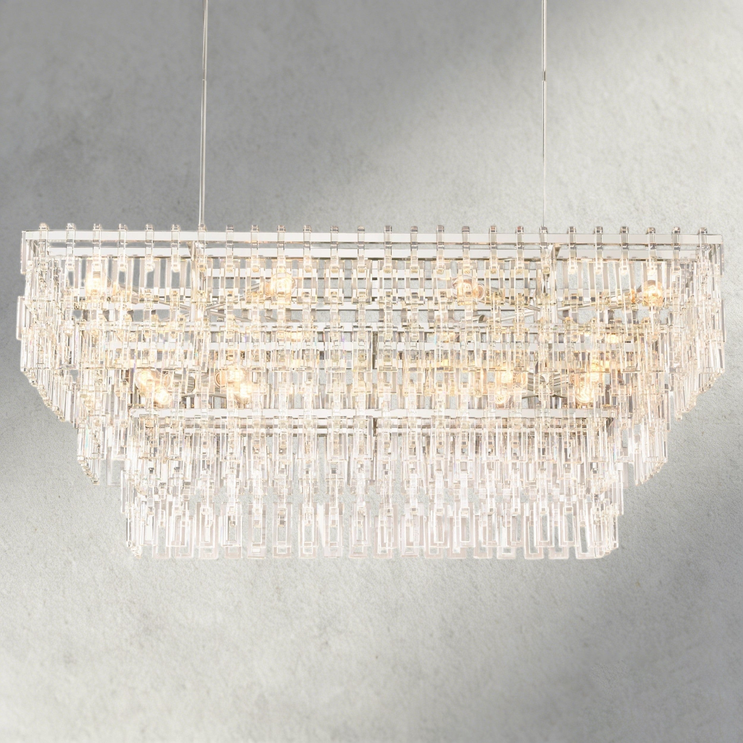 Marignan Tiered Rectangular Chandelier 60", 72"-chandelier-Briglighting