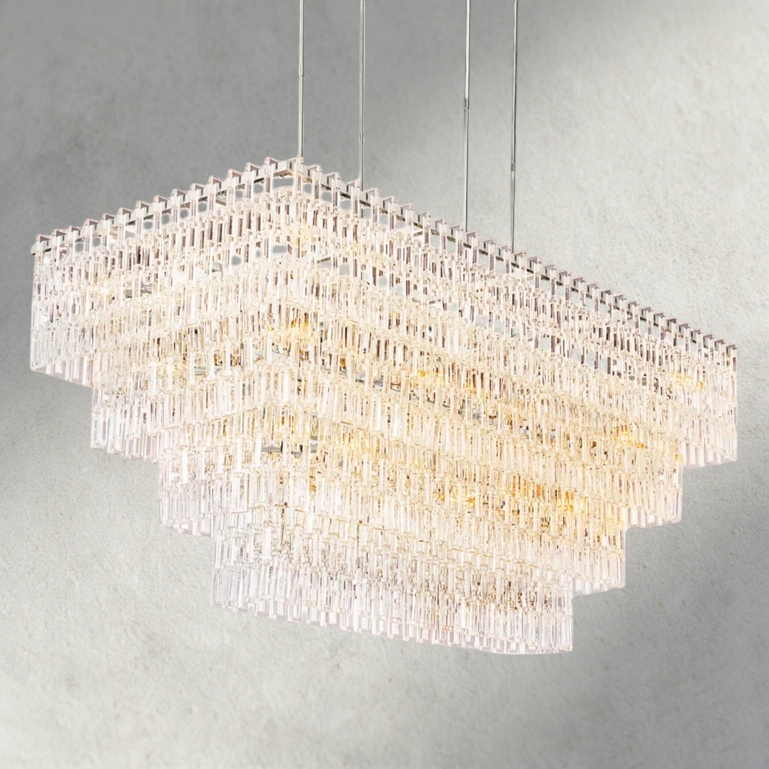 Marignan Tiered Rectangular Chandelier 60", 72"-chandelier-Briglighting