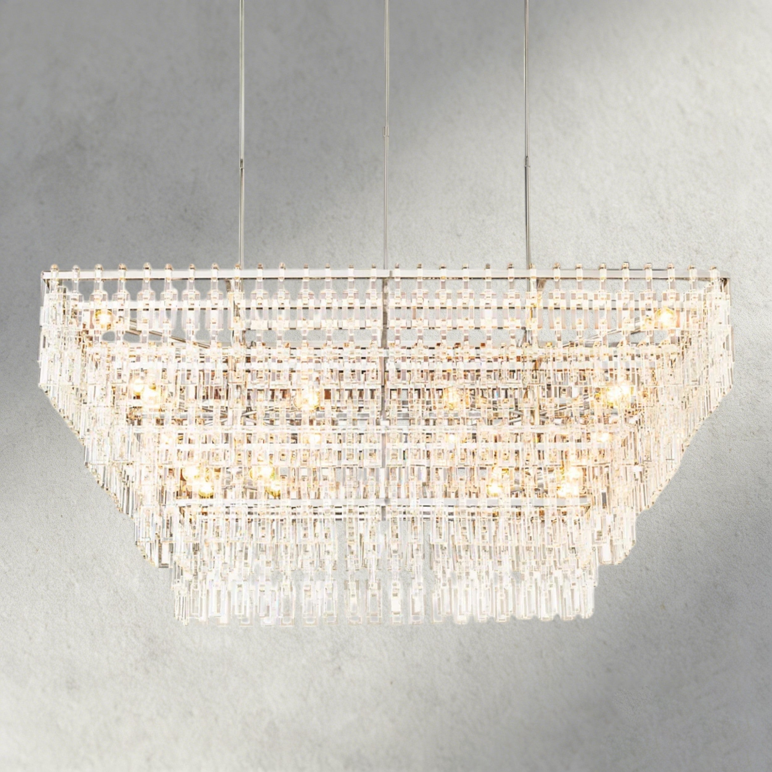 Marignan Tiered Rectangular Chandelier 60", 72"-chandelier-Briglighting