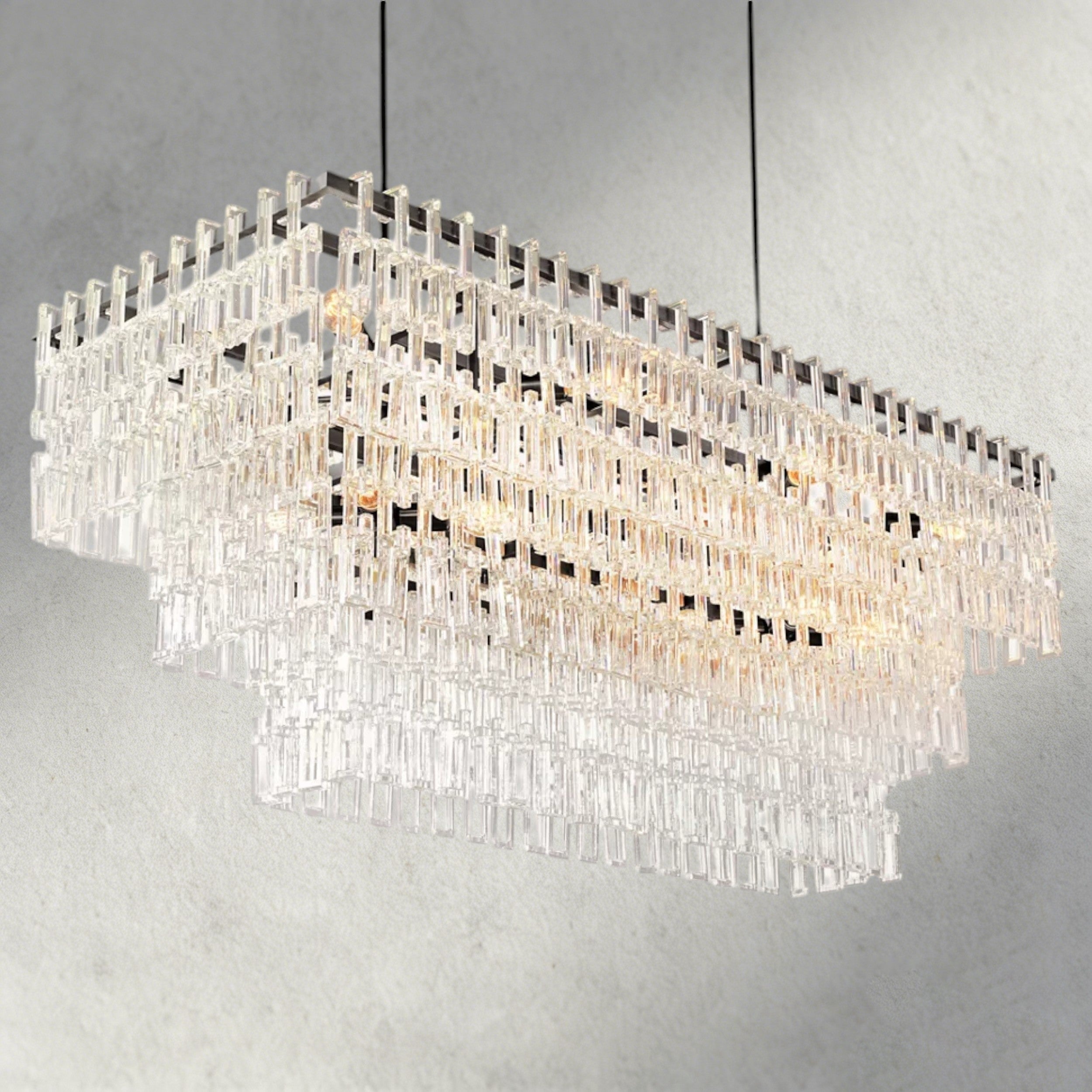 Marignan Tiered Rectangular Chandelier 60", 72"-chandelier-Briglighting