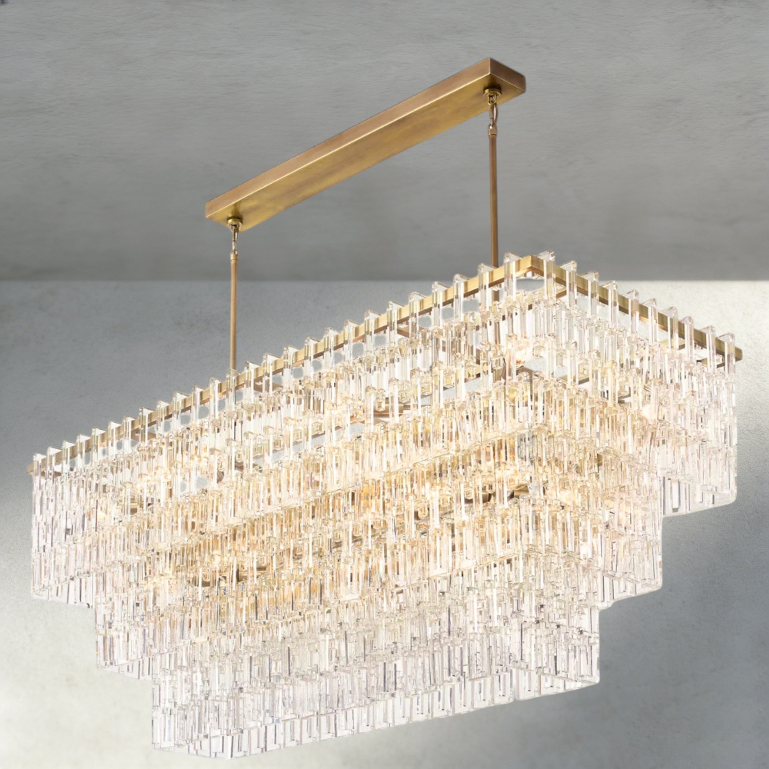 Marignan Tiered Rectangular Chandelier 60", 72"-chandelier-Briglighting