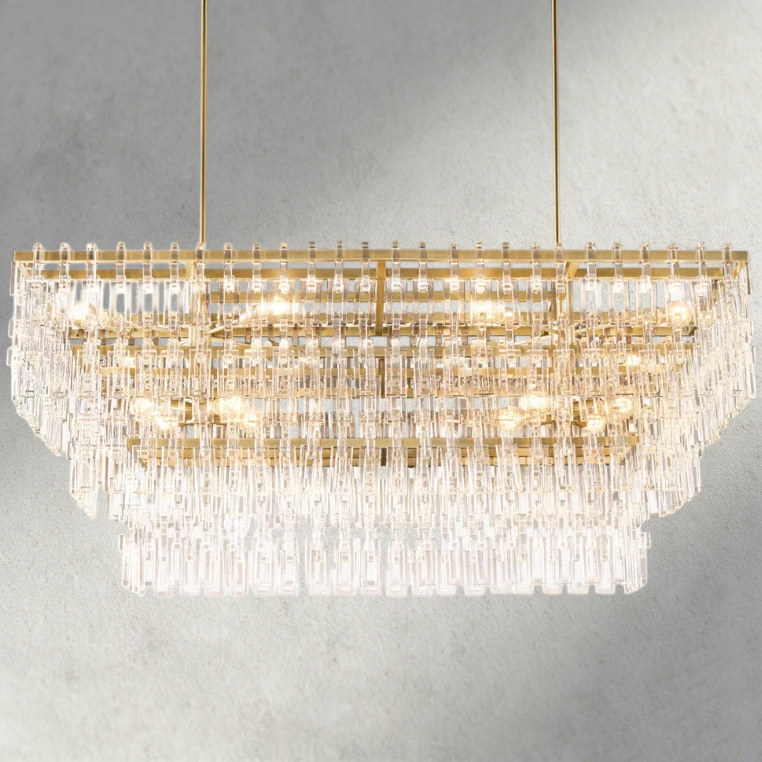 Marignan Tiered Rectangular Chandelier 60", 72"-chandelier-Briglighting