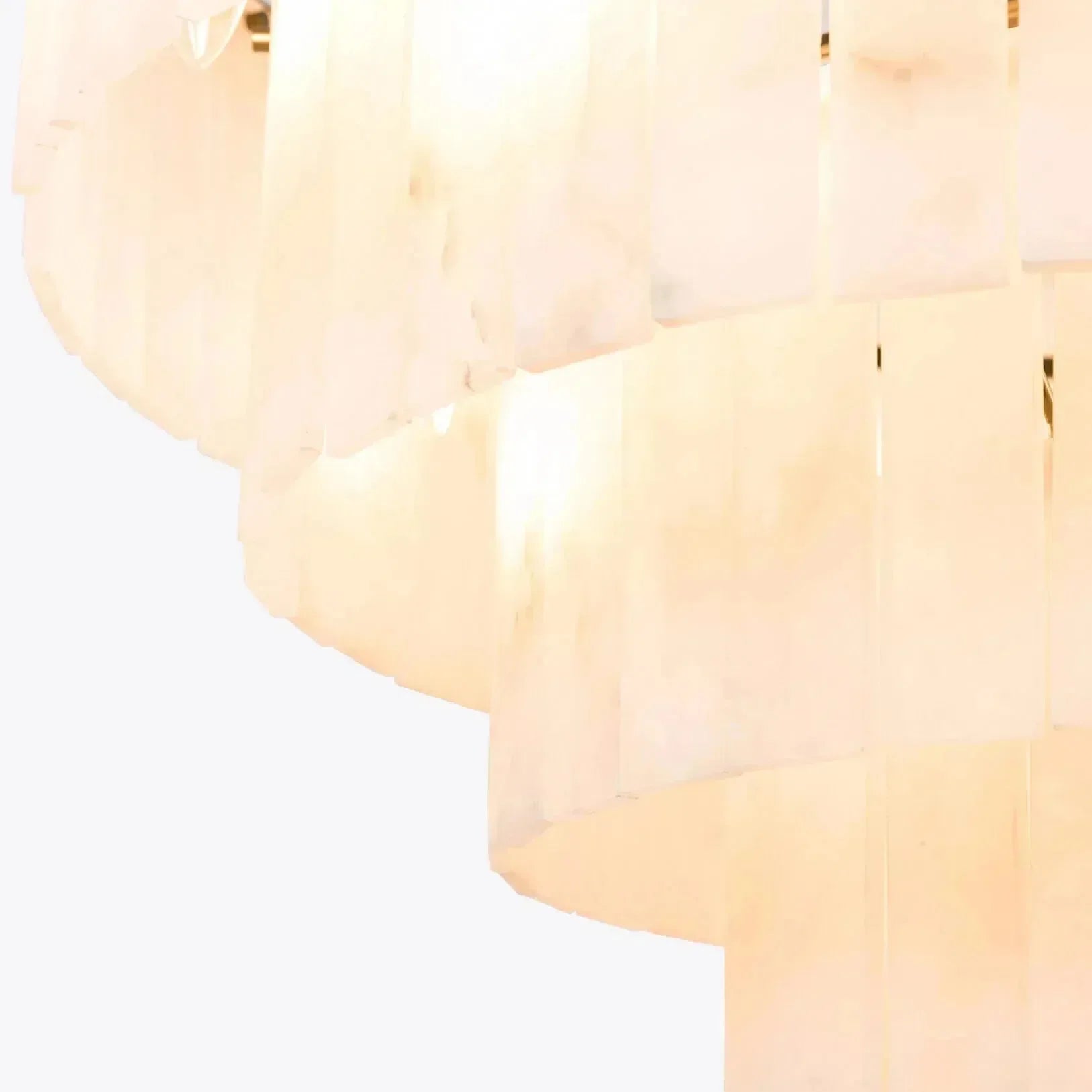 Modern Alabaster Tiered Chandelier - Copper+WhiteDia 100cm x H 77cm / D 39.4 x H 30.3Briglighting
