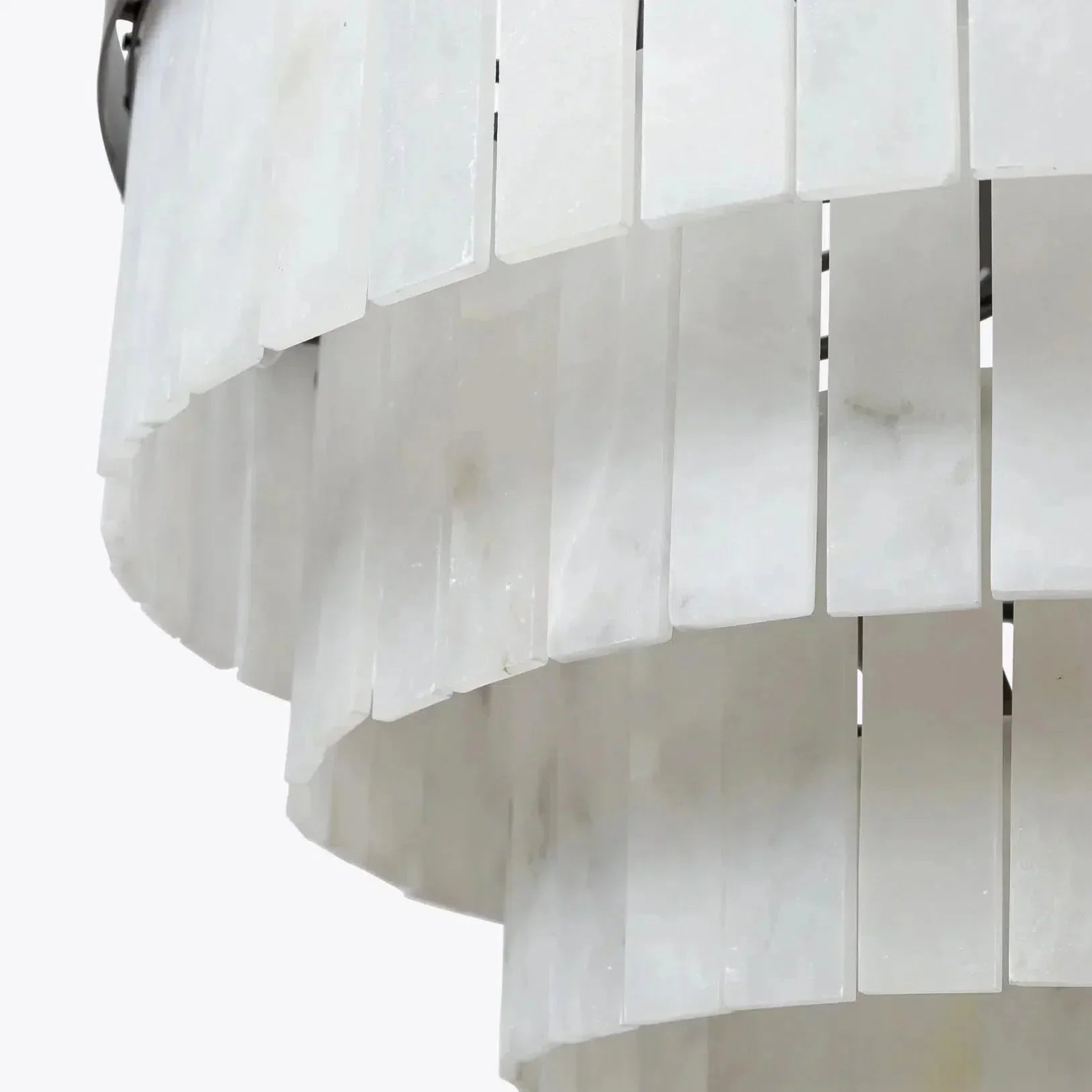 Modern Alabaster Tiered Chandelier - Copper+WhiteDia 100cm x H 77cm / D 39.4 x H 30.3Briglighting