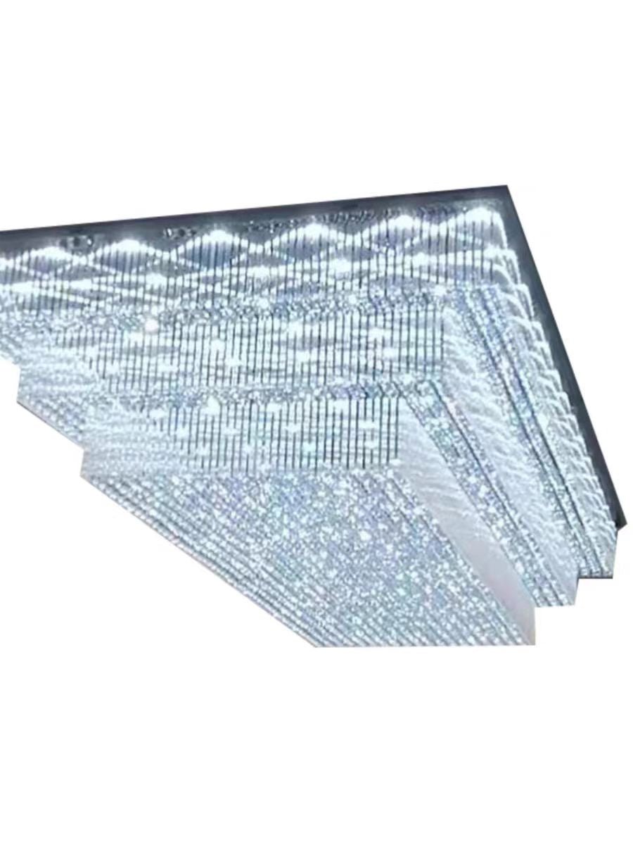 Modern Extra 2/3 Tiered Flush Mount Crystal Chandelier for Large Area-Chandeliers-Briglighting