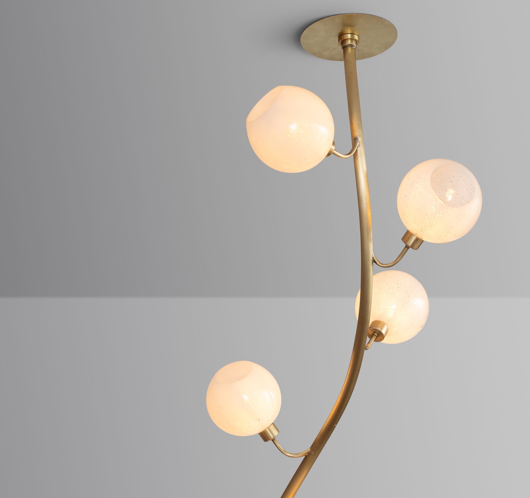 Modern Vertical Handcrafted Glass Globe Chandelier for High Ceilings - D45"*H132.5"Warm LightBriglighting