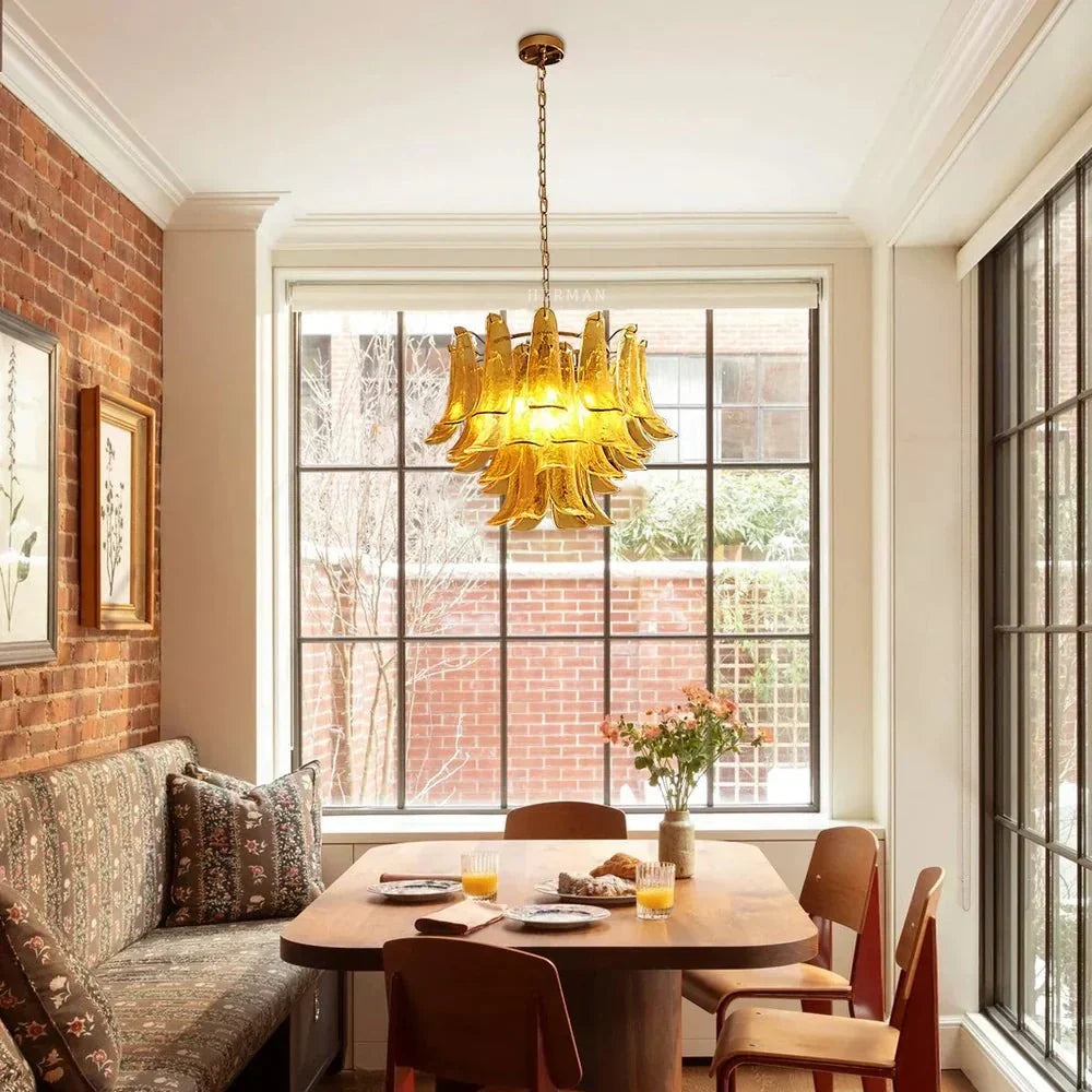 Murano Chandelier - 5 Layer D 76cm x H 78cm / ∅ 30″ x H 30.7″WhitePolished NickelBriglighting