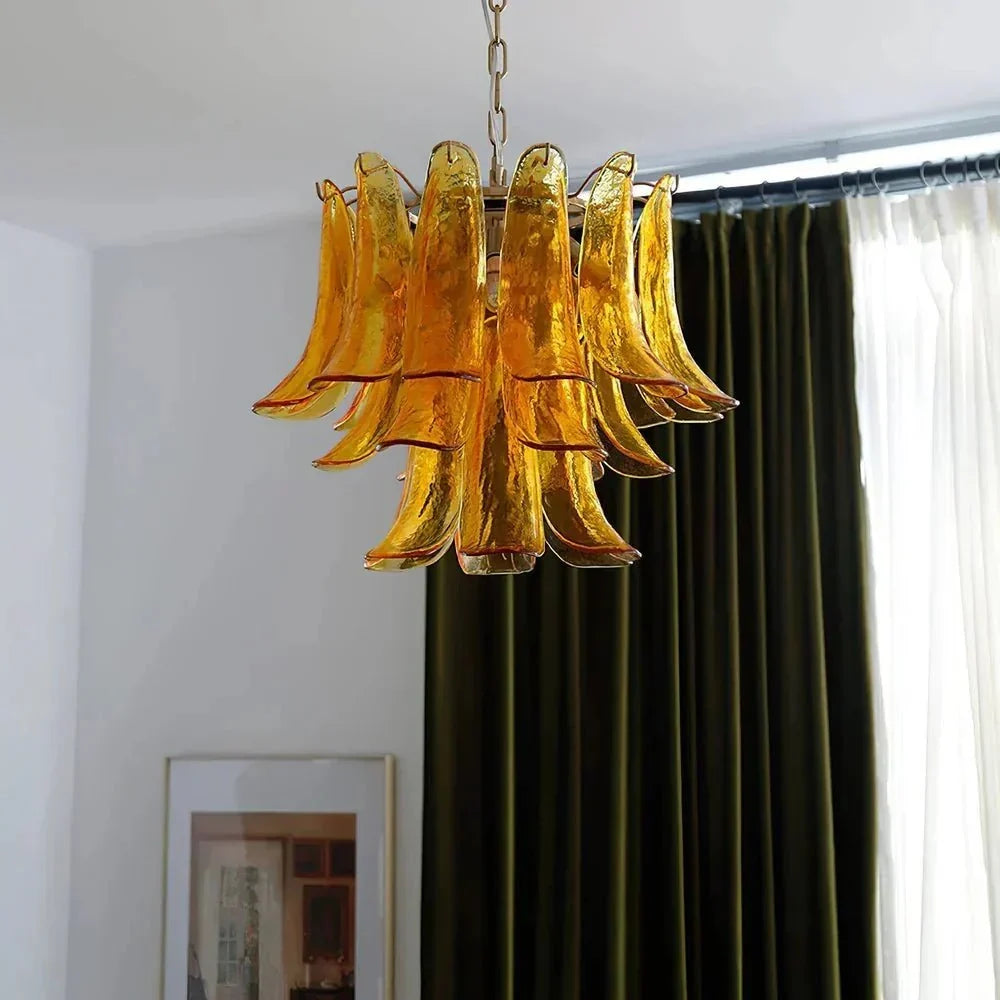 Murano Chandelier - 3 Layer ∅ 19.6″ x H 16.9″ / Dia 50cm x H 43cmWhitePolished NickelBriglighting