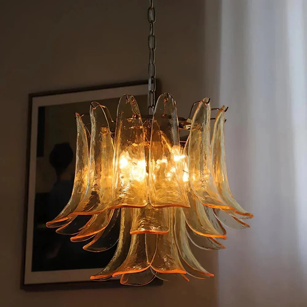 Murano Chandelier - 4 Layer ∅ 23.6″ x H 19.6″ / Dia 60cm x H 50cmWhitePolished NickelBriglighting