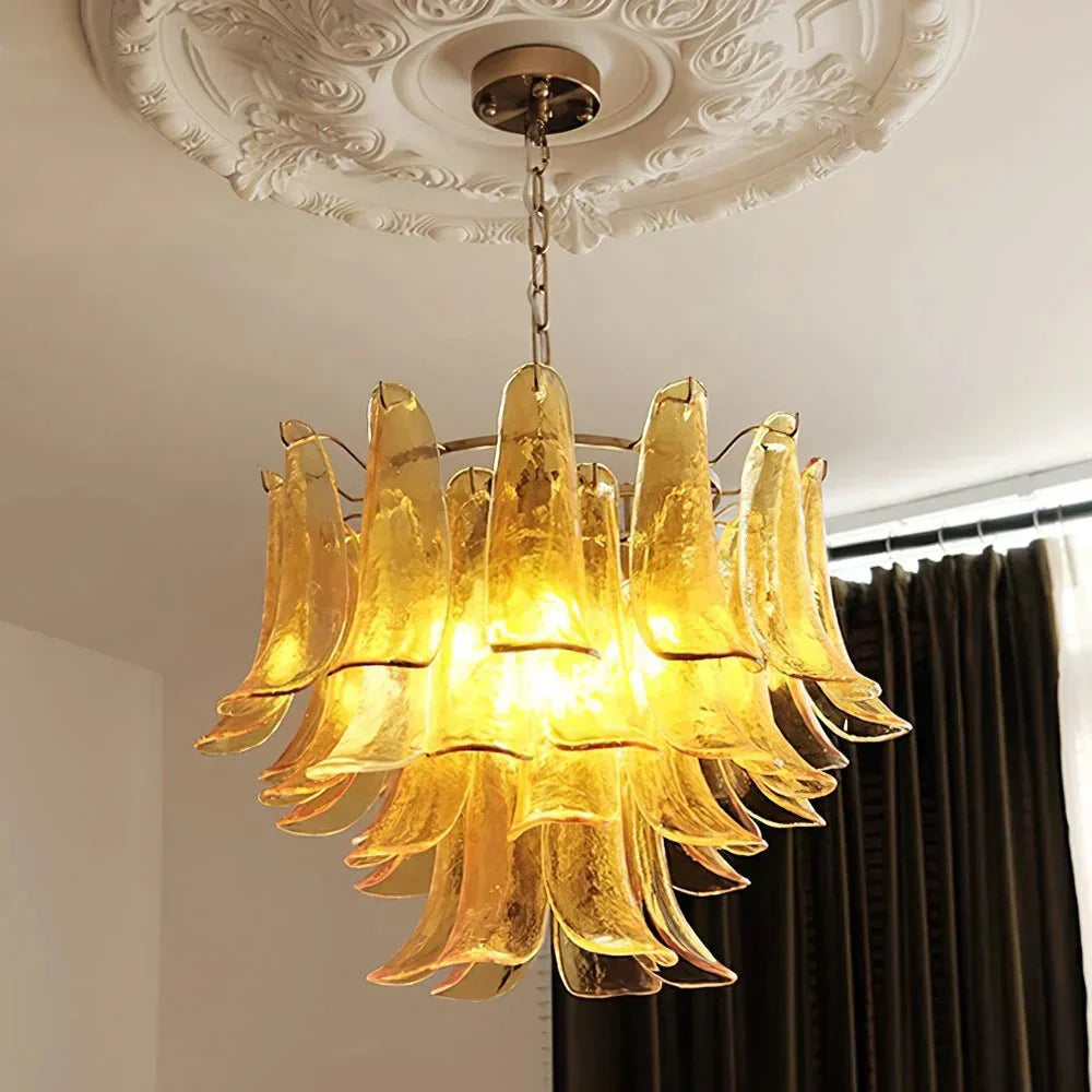 Murano Chandelier - 4 Layer ∅ 23.6″ x H 19.6″ / Dia 60cm x H 50cmWhitePolished NickelBriglighting