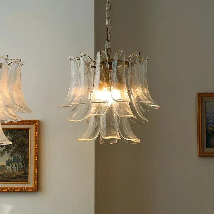 Murano Chandelier - 5 Layer D 76cm x H 78cm / ∅ 30″ x H 30.7″WhitePolished NickelBriglighting
