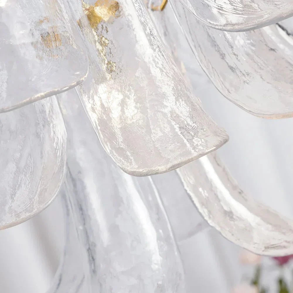 Murano Chandelier - 5 Layer D 76cm x H 78cm / ∅ 30″ x H 30.7″WhitePolished NickelBriglighting
