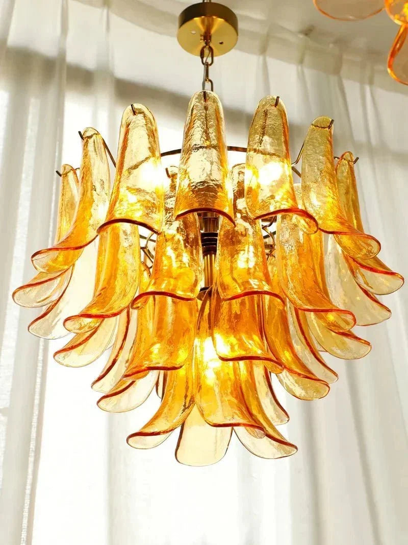 Murano Chandelier - 3 Layer ∅ 19.6″ x H 16.9″ / Dia 50cm x H 43cmWhitePolished NickelBriglighting