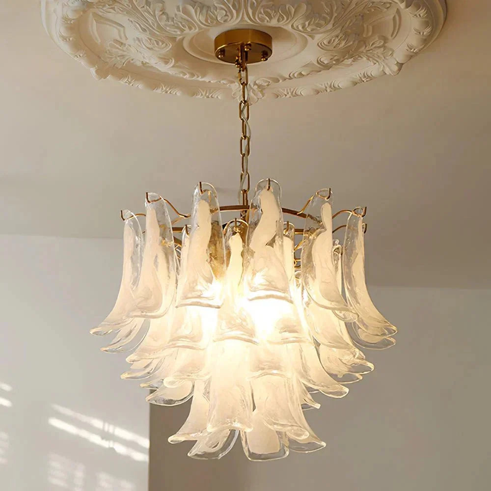 Murano Chandelier - 4 Layer ∅ 23.6″ x H 19.6″ / Dia 60cm x H 50cmWhitePolished NickelBriglighting
