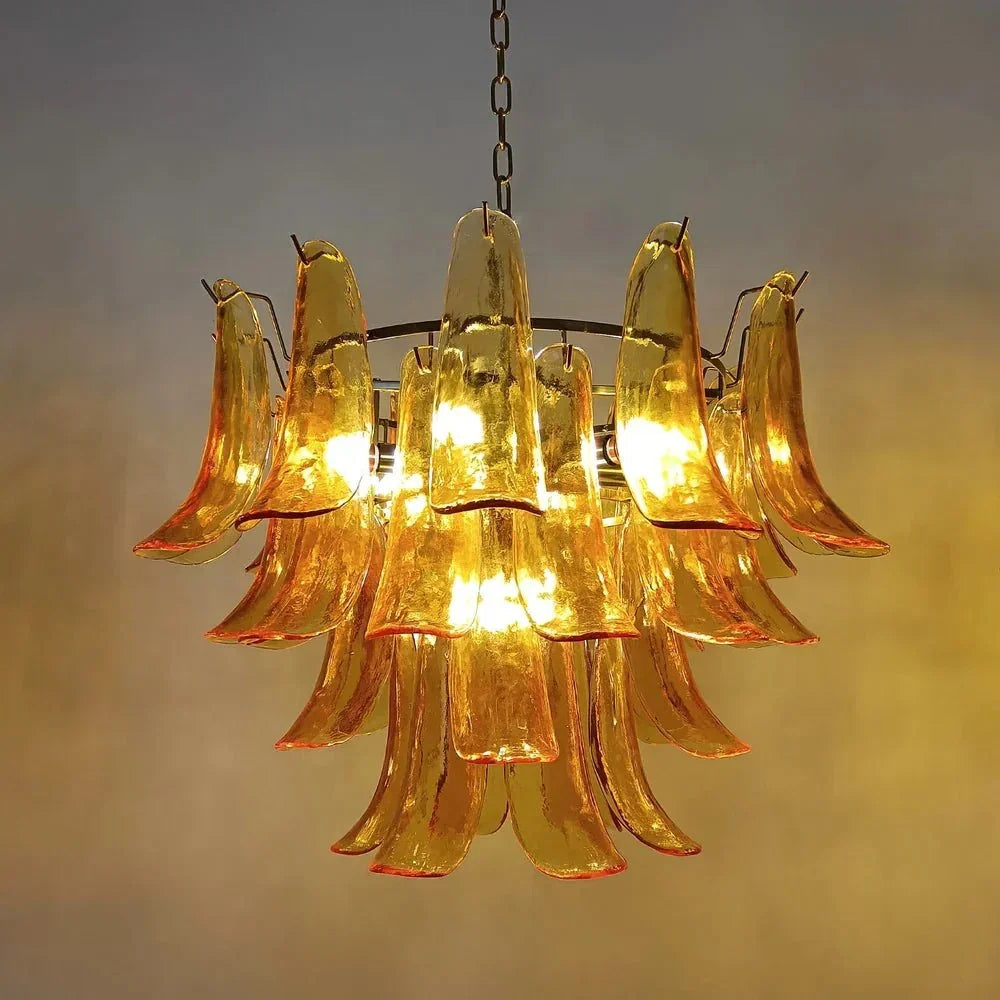 Murano Chandelier - 4 Layer ∅ 23.6″ x H 19.6″ / Dia 60cm x H 50cmWhitePolished NickelBriglighting