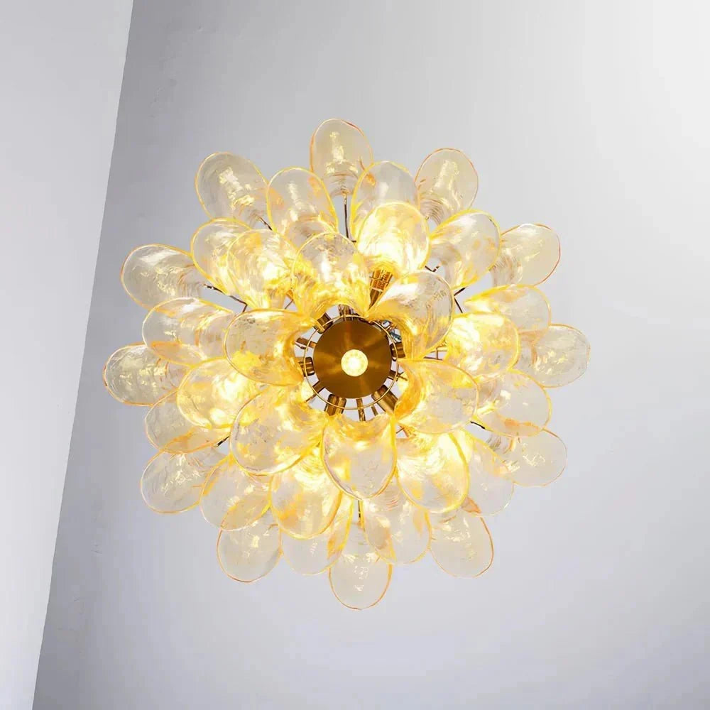 Murano Chandelier - 3 Layer ∅ 19.6″ x H 16.9″ / Dia 50cm x H 43cmWhitePolished NickelBriglighting