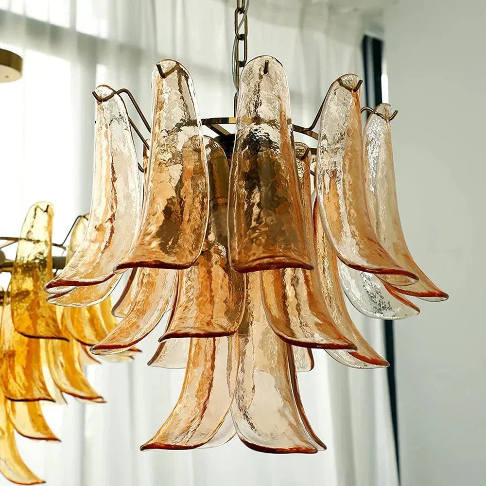 Murano Chandelier - 5 Layer D 76cm x H 78cm / ∅ 30″ x H 30.7″WhitePolished NickelBriglighting
