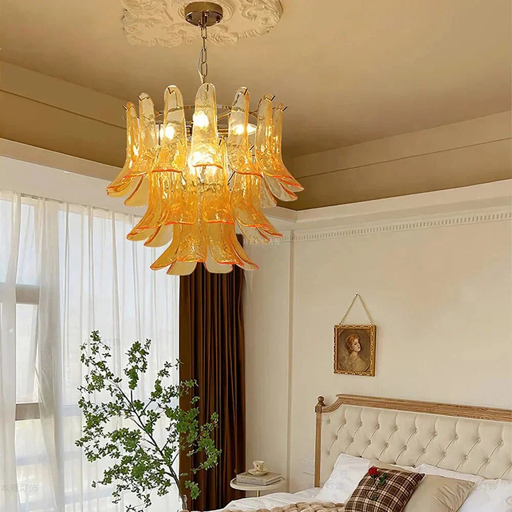 Murano Chandelier - 5 Layer D 76cm x H 78cm / ∅ 30″ x H 30.7″WhitePolished NickelBriglighting