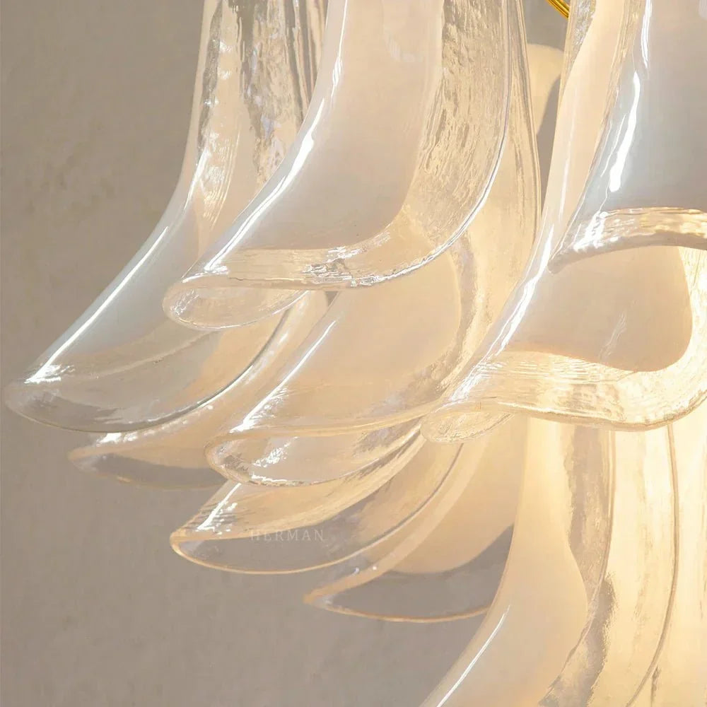 Murano Chandelier - 5 Layer D 76cm x H 78cm / ∅ 30″ x H 30.7″WhitePolished NickelBriglighting