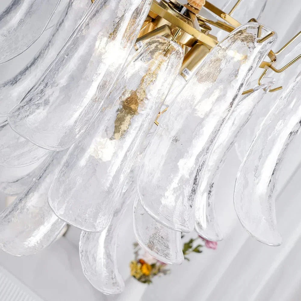 Murano Chandelier - 5 Layer D 76cm x H 78cm / ∅ 30″ x H 30.7″WhitePolished NickelBriglighting