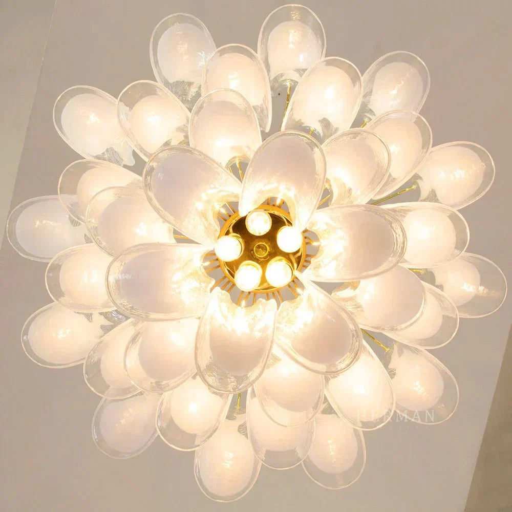 Murano Chandelier - 5 Layer D 76cm x H 78cm / ∅ 30″ x H 30.7″WhitePolished NickelBriglighting