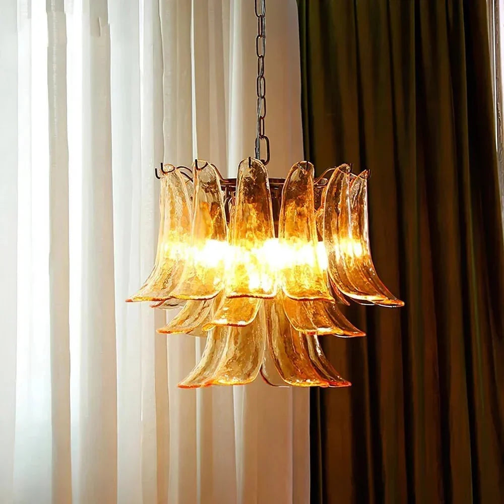 Murano Chandelier - 3 Layer ∅ 19.6″ x H 16.9″ / Dia 50cm x H 43cmWhitePolished NickelBriglighting