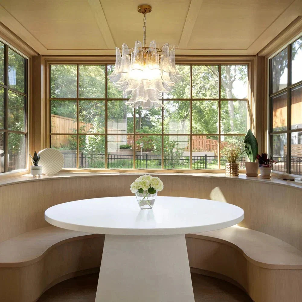 Murano Chandelier - 5 Layer D 76cm x H 78cm / ∅ 30″ x H 30.7″WhitePolished NickelBriglighting