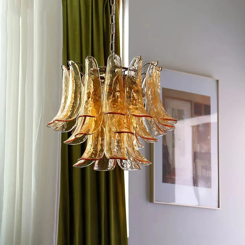 Murano Chandelier - 5 Layer D 76cm x H 78cm / ∅ 30″ x H 30.7″WhitePolished NickelBriglighting