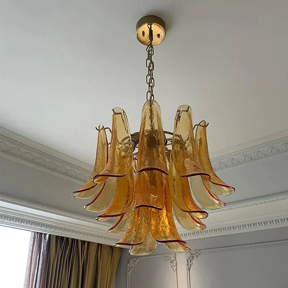 Murano Chandelier - 5 Layer D 76cm x H 78cm / ∅ 30″ x H 30.7″WhitePolished NickelBriglighting