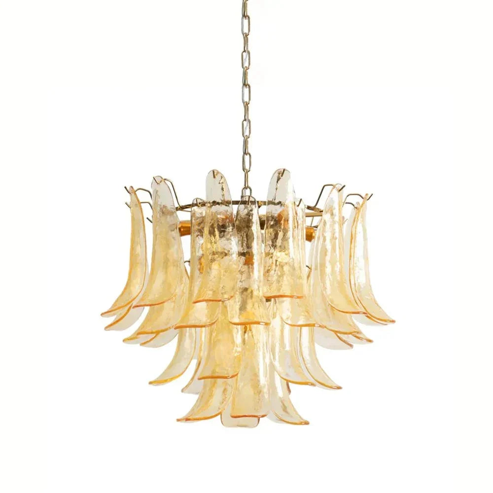 Murano Chandelier - 4 Layer ∅ 23.6″ x H 19.6″ / Dia 60cm x H 50cmWhitePolished NickelBriglighting