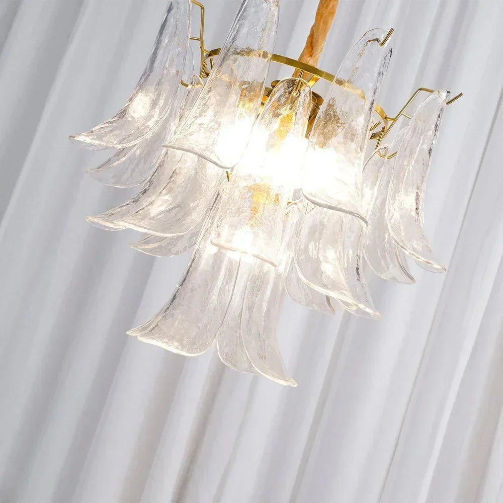 Murano Chandelier - 5 Layer D 76cm x H 78cm / ∅ 30″ x H 30.7″WhitePolished NickelBriglighting