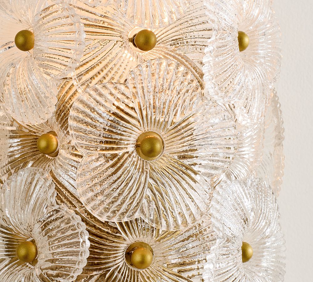 Nicolette Glass Floral Sconce (15")-Lighting-Briglighting