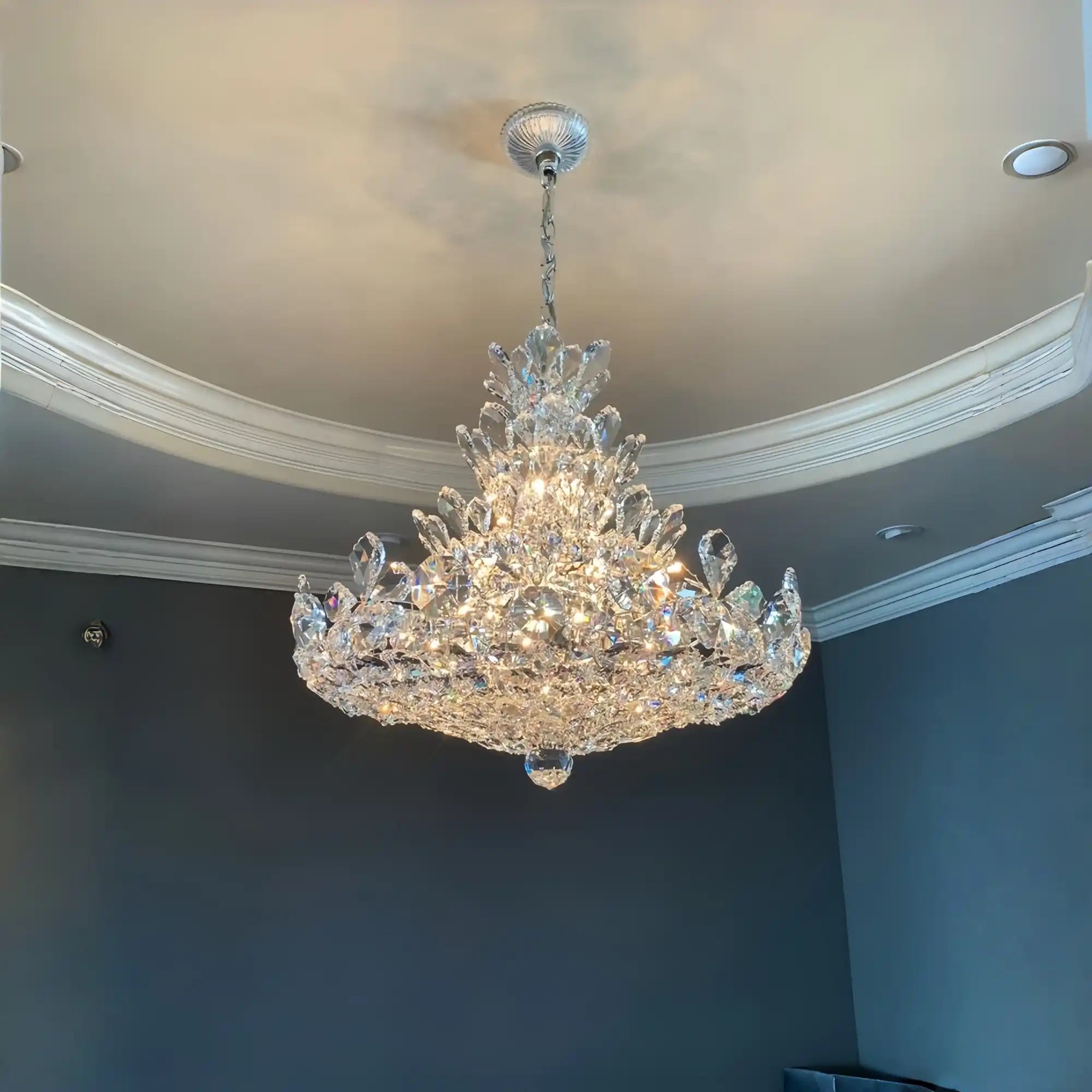 Luxury Empire Floral Crystal Chandelier-Briglighting