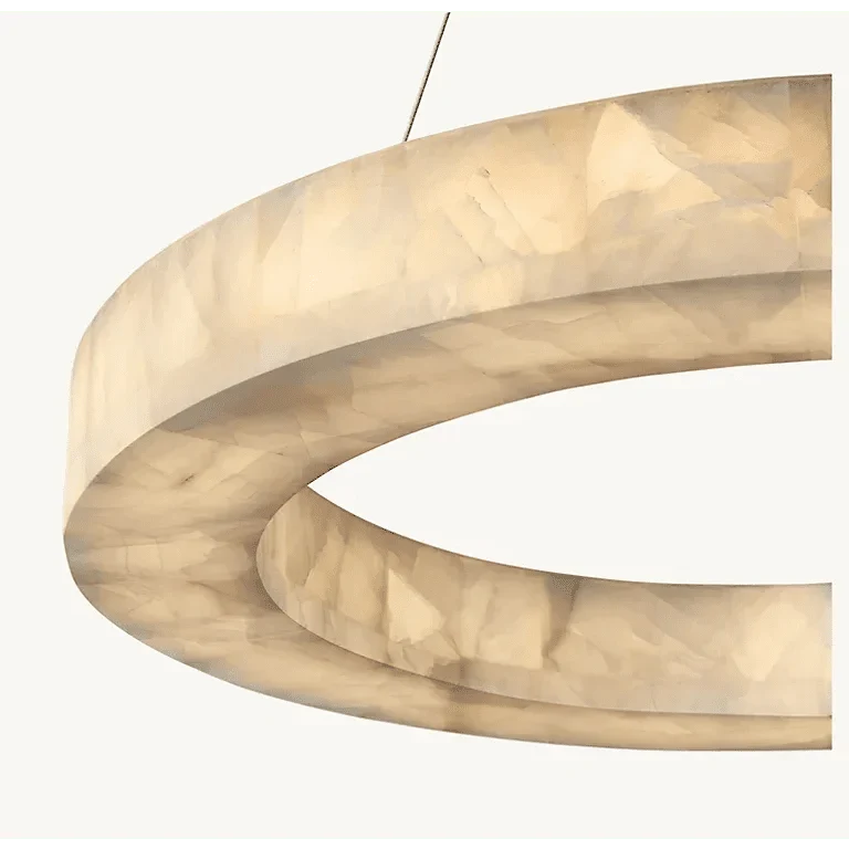 OLYRA 3-TIER ROUND ALABASTER CHANDELIER 39" 47" 59"D-Briglighting
