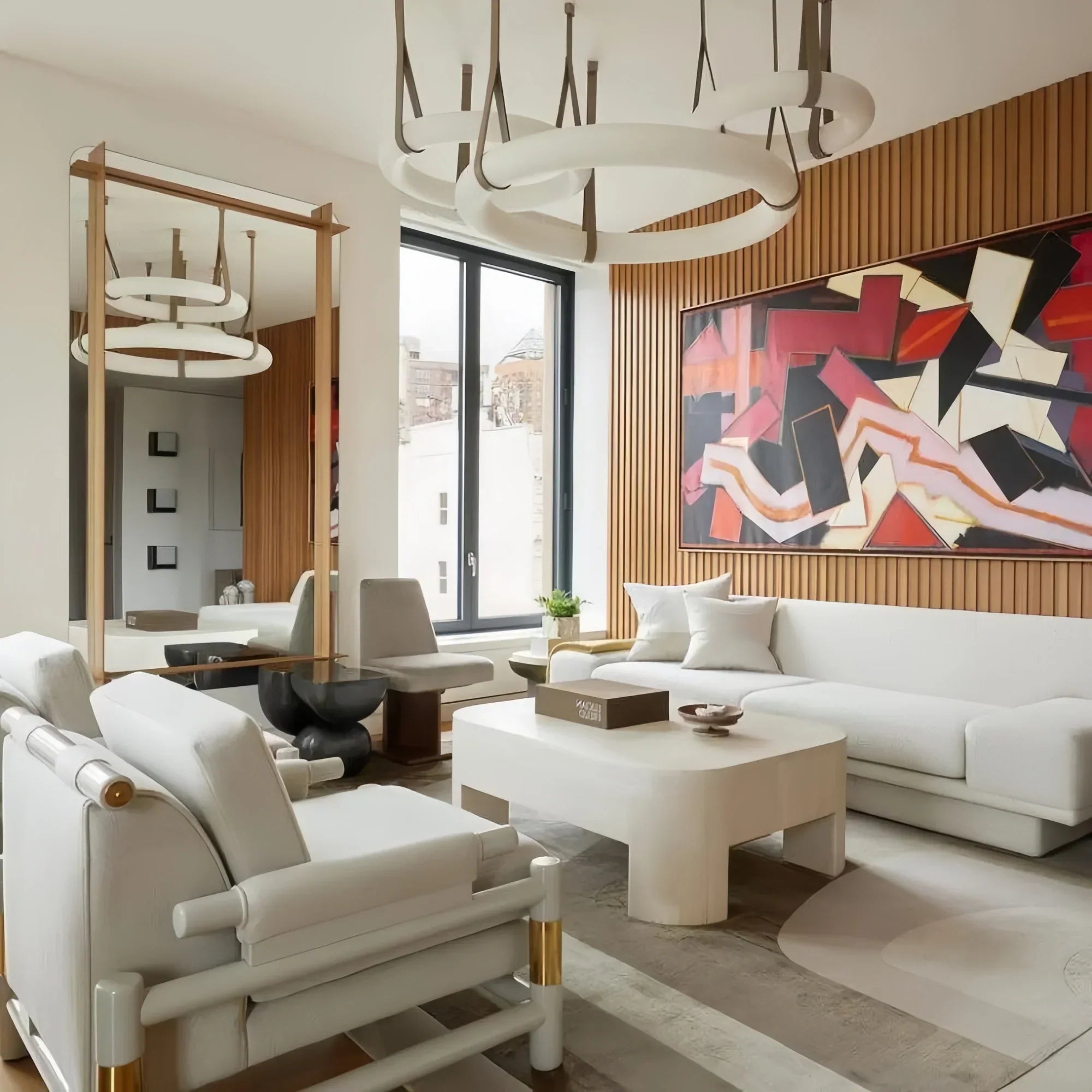 Oslo L1P Pendant Alabaster Chandelier, Halo Ring Chandelier With canopy Over Dining Table-Chandelier-Briglighting