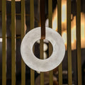 Oslo L1P Pendant Alabaster Chandelier, Halo Ring Chandelier With canopy Over Dining Table-Chandelier-Briglighting